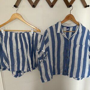 Matching Set Old Navy Cotton Gauze in XXL shorts with XL top